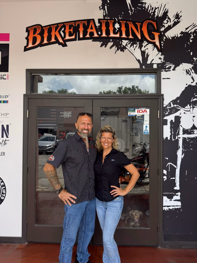 Hurshell Morrison and Dana Deibel, owners of Biketailing Specialties in Miami, FL